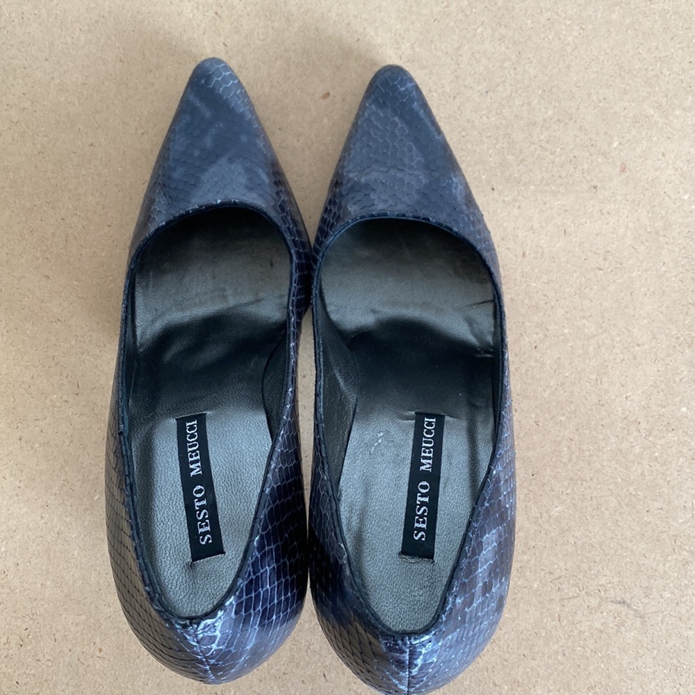 Sesto Meucci Made in Spain Gray Heels. Size 7 - Picture 5 of 9